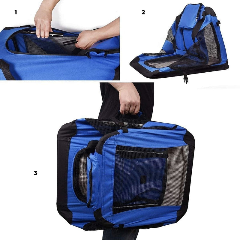 FLOOFI Portable Pet Carrier - Model 1 - M Size (Blue) - NuSea