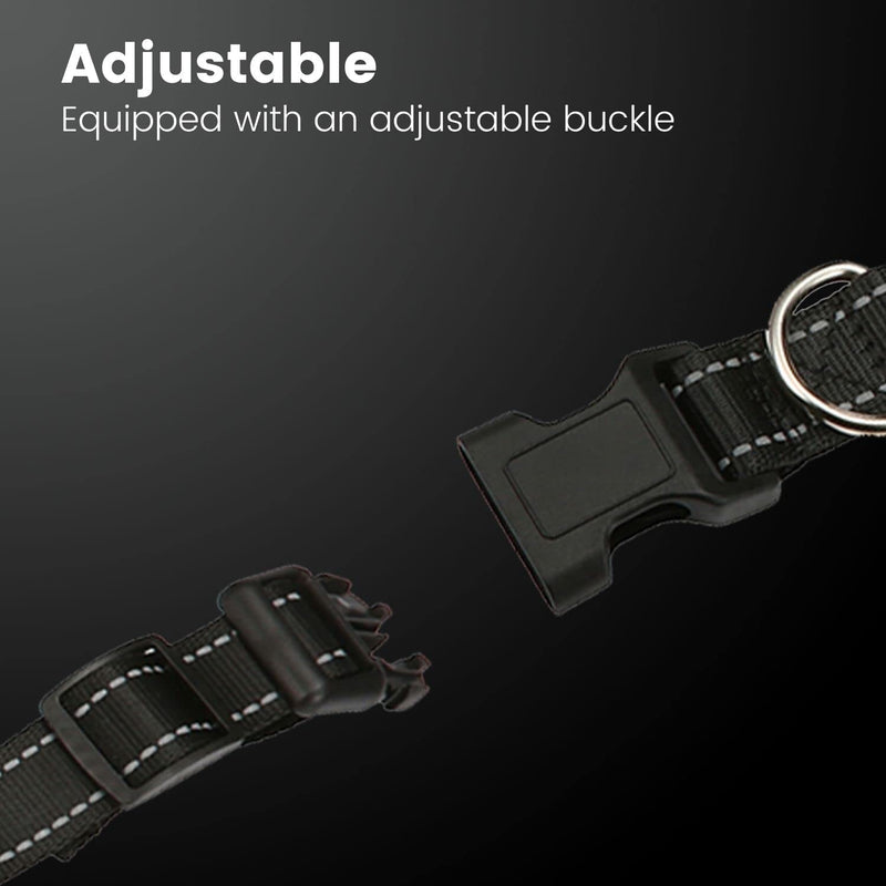 Floofi Solar USB Rechargable LED Dog Collar (L Blue) - NuSea