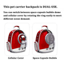 Floofi Space Capsule Backpack - Model 2 (Red) - NuSea
