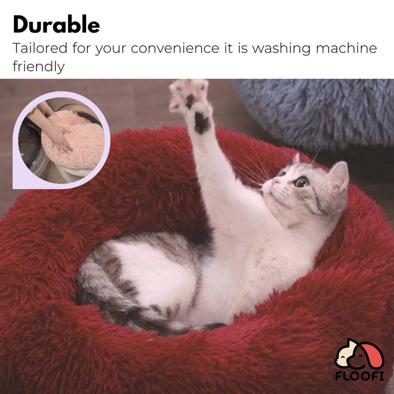 FLOOFI XL 100CM Round Pet Bed (Dark Grey) - NuSea