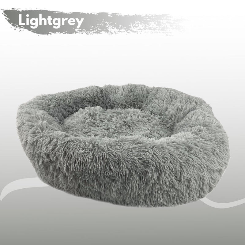 FLOOFI XL 100CM Round Pet Bed (Light Grey) - NuSea