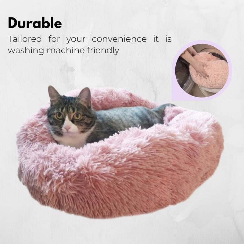 FLOOFI XL 100CM Round Pet Bed (Pink) - NuSea