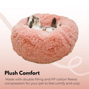 FLOOFI XL 100CM Round Pet Bed (Pink) - NuSea