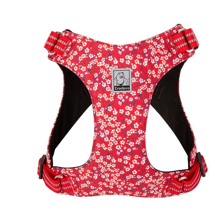Floral Doggy Harness Red M - NuSea