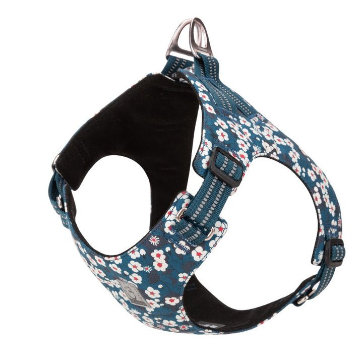 Floral Doggy Harness Saxony Blue XL - NuSea