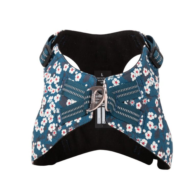 Floral Doggy Harness Saxony Blue XS - NuSea