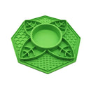 Flower Mandala Slow Feeder Lick Mat Bowl - Green - NuSea