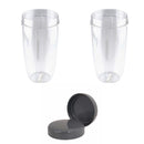 For Nutribullet 2 Tall Cups + 2 Stay Fresh Lid For All Nutri 600 and 900 Models - NuSea
