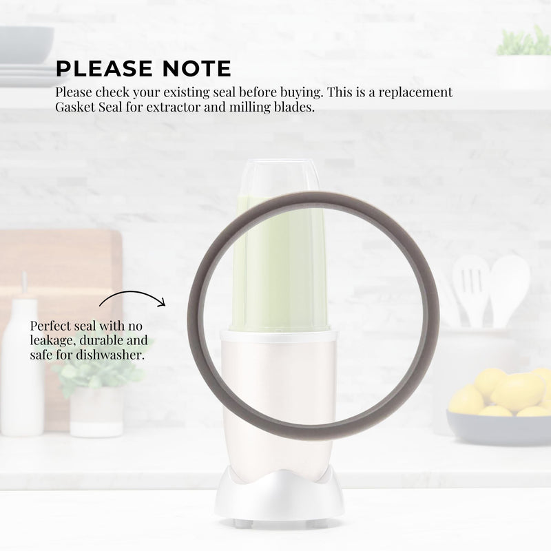 For Nutribullet Short Cup + Fliptop Lid + Grey Seal - For All 900 and 600 Models - NuSea