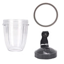 For Nutribullet Short Cup + Fliptop Lid + Grey Seal - For All 900 and 600 Models - NuSea