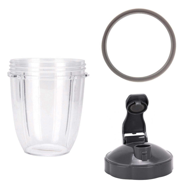 For Nutribullet Short Cup + Fliptop Lid + Grey Seal - For All 900 and 600 Models - NuSea