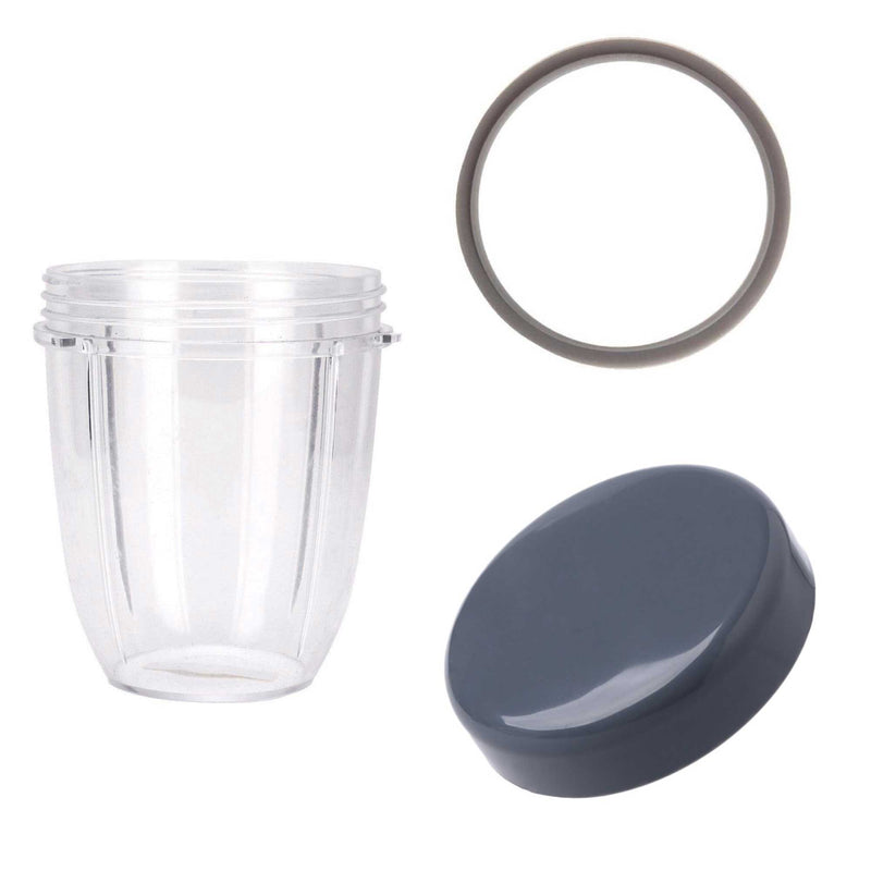 For Nutribullet Short Cup + Stay Fresh Lid + Grey Seal - For 900 and 600 Models - NuSea