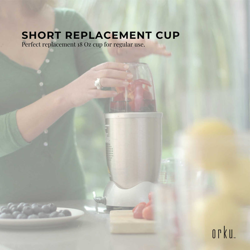 For Nutribullet Small Short Little 18 Oz Cup - For 600W + 900W Model Replacement - NuSea