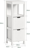 Freestanding Cabinet 2 Drawers Shelf Cupboard - NuSea