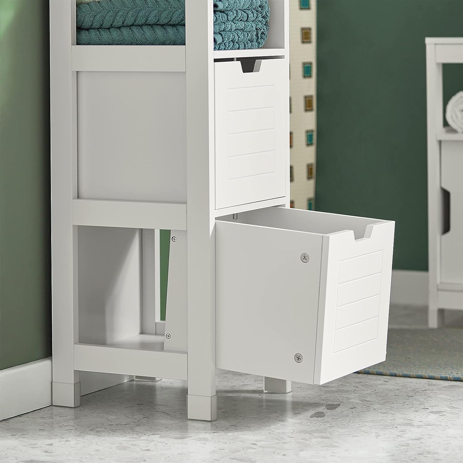 Freestanding Cabinet 2 Drawers Shelf Cupboard - NuSea