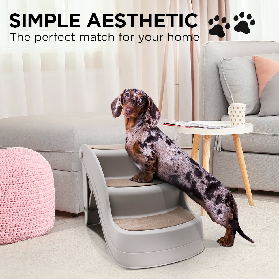 Furtastic 38cm Foldable Pet Stairs Ramp - Grey - NuSea