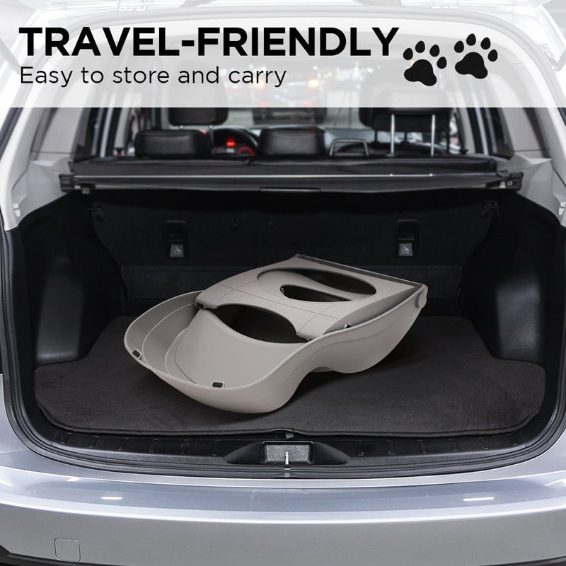 Furtastic 38cm Foldable Pet Stairs Ramp - Grey - NuSea