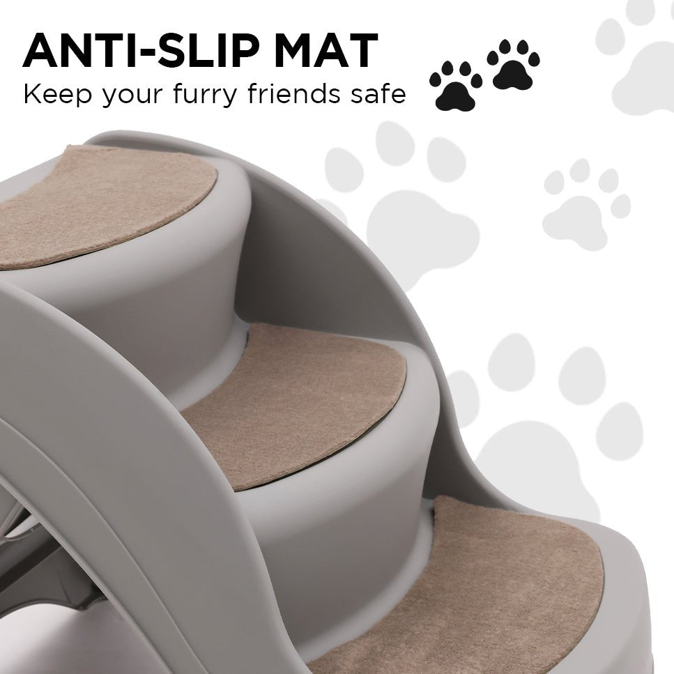 Furtastic 38cm Foldable Pet Stairs Ramp - Grey - NuSea