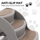 Furtastic 38cm Foldable Pet Stairs Ramp - Grey - NuSea