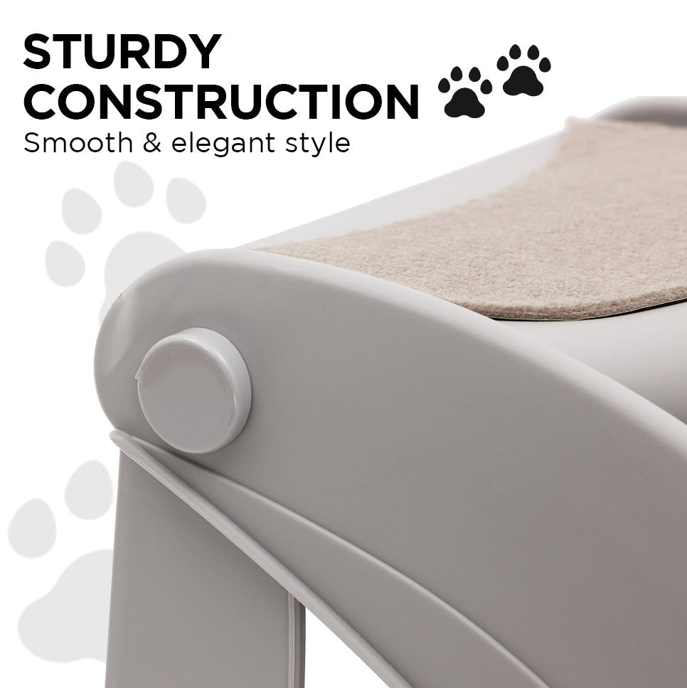 Furtastic 38cm Foldable Pet Stairs Ramp - Grey - NuSea