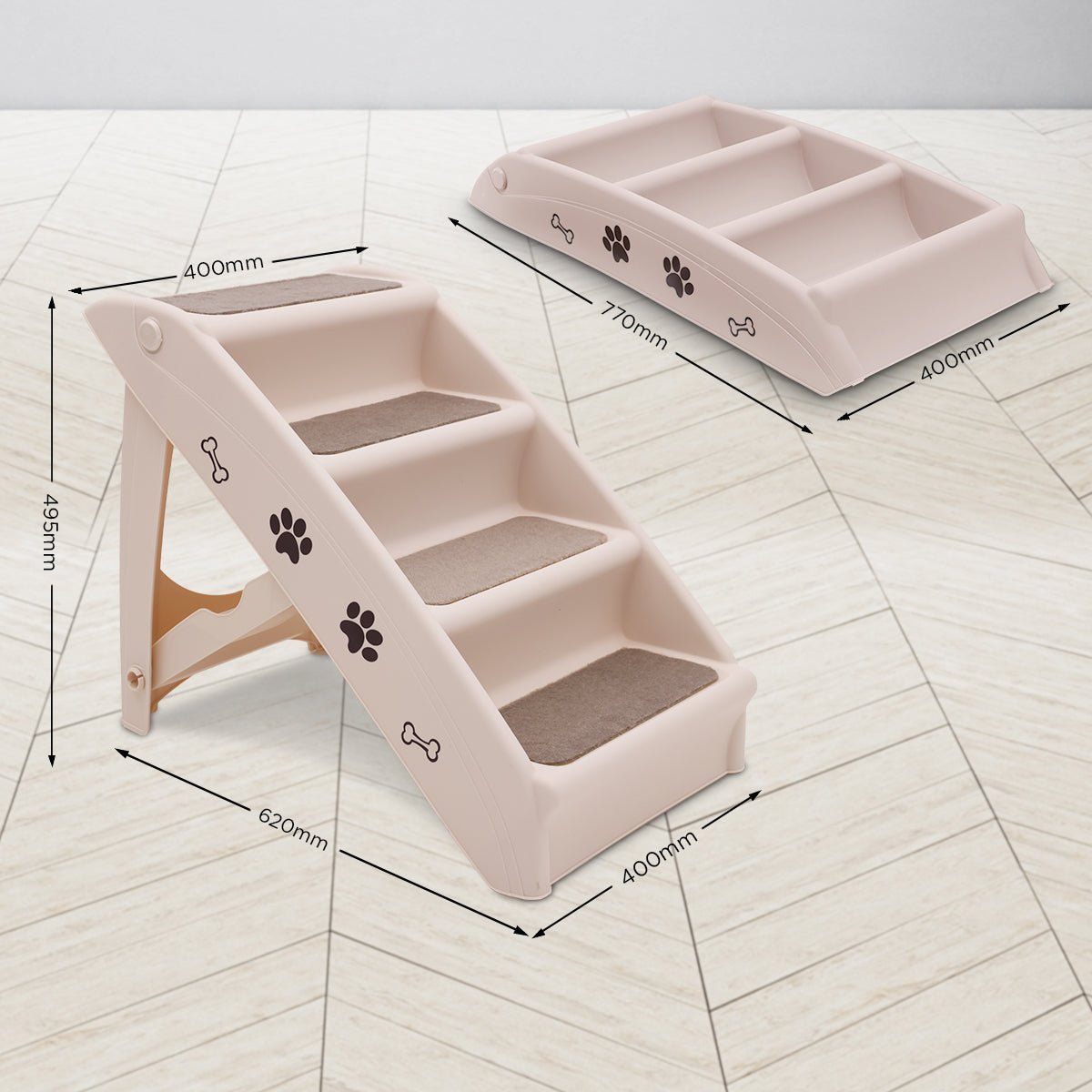 Furtastic 50cm Foldable Step Ladder Stairs - NuSea