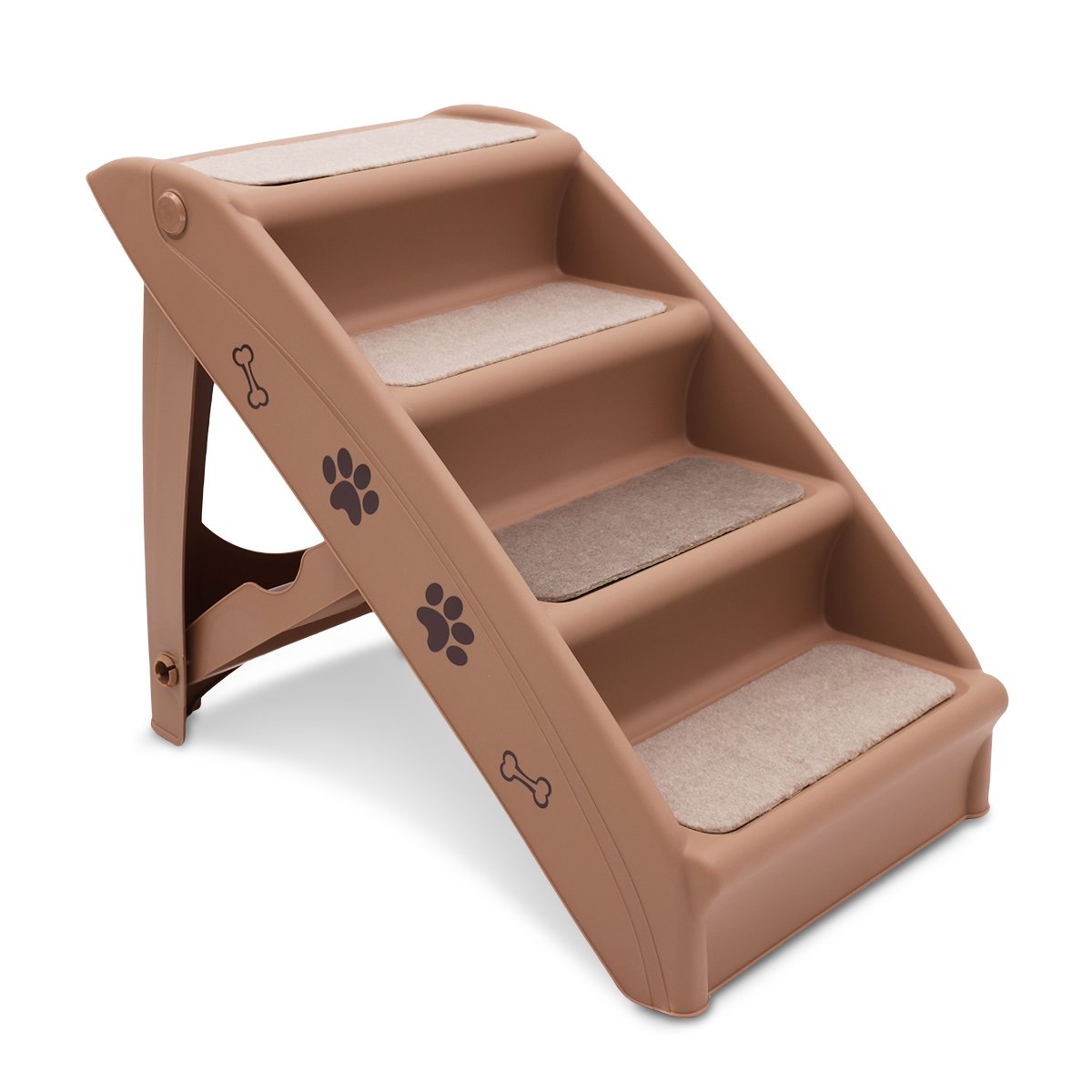 Furtastic 50cm Foldable Step Ladder Stairs - Brown - NuSea
