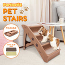 Furtastic 50cm Foldable Step Ladder Stairs - Brown - NuSea