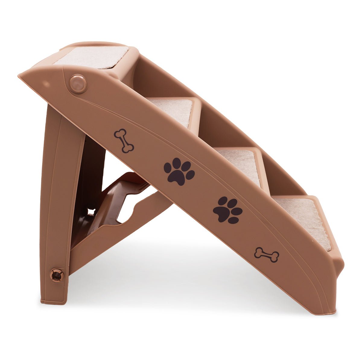 Furtastic 50cm Foldable Step Ladder Stairs - Brown - NuSea