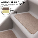 Furtastic Foldable Pet Stairs in Grey - 50cm Dog Ladder Cat Ramp with Non - Slip Mat for Indoor and Outdoor Use - NuSea