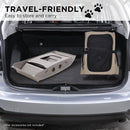 Furtastic Foldable Pet Stairs in Grey - 50cm Dog Ladder Cat Ramp with Non - Slip Mat for Indoor and Outdoor Use - NuSea