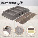 Furtastic Foldable Pet Stairs in Grey - 50cm Dog Ladder Cat Ramp with Non - Slip Mat for Indoor and Outdoor Use - NuSea