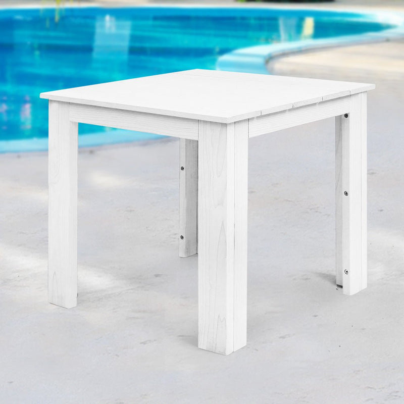 Gardeon Coffee Side Table Wooden Desk Outdoor Furniture Camping Garden White - NuSea