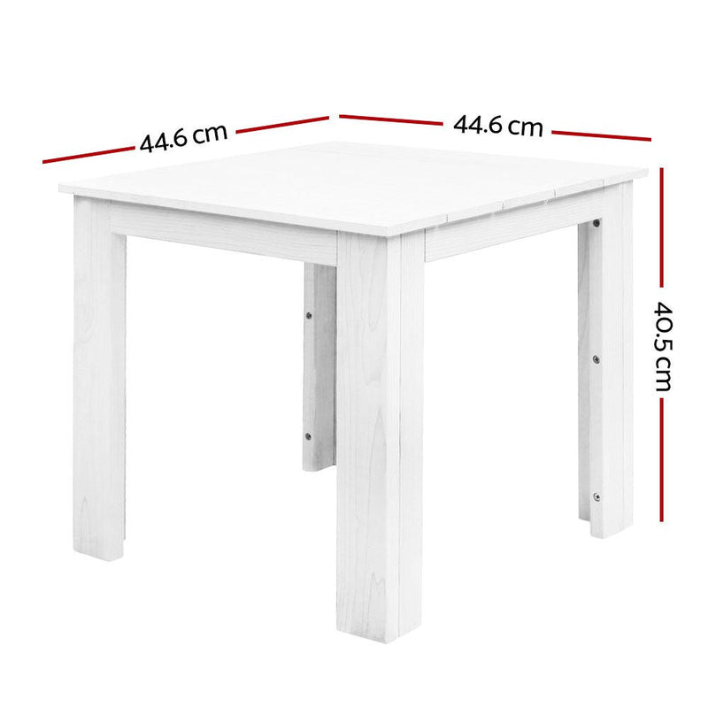 Gardeon Coffee Side Table Wooden Desk Outdoor Furniture Camping Garden White - NuSea