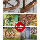 Gardeon Garden Decor Outdoor Ornament Wooden Wagon Wheel - NuSea
