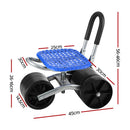 Gardeon Garden Stool Foldable with Wheels Blue - NuSea