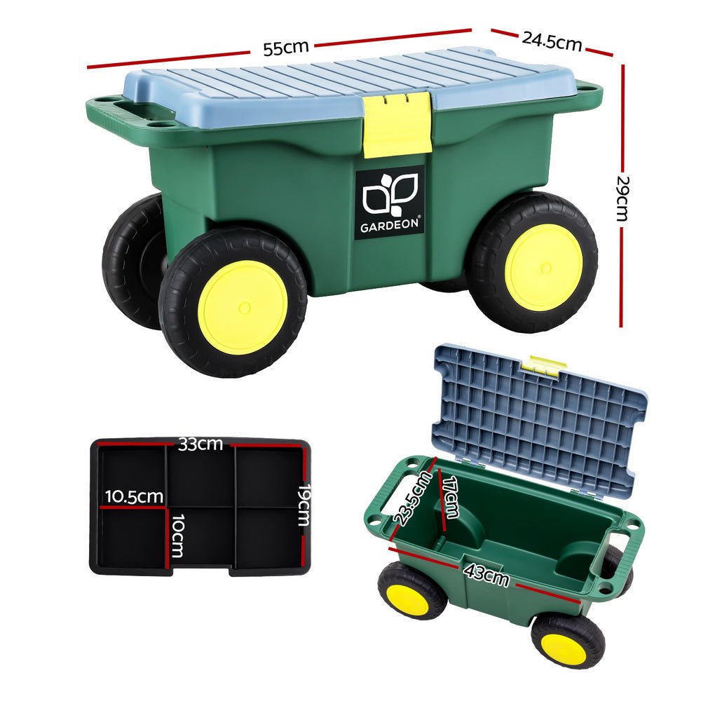 Gardeon Garen Tool Storage Cart 3 - In - 1 Green - NuSea