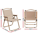 Gardeon Outdoor Camping Chairs Portable Folding Beach Chair Patio Furniture - NuSea