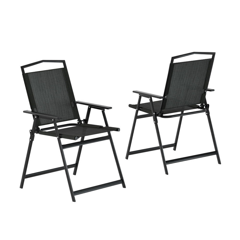 Gardeon Outdoor Chairs Portable Folding Camping Chair Steel Patio Furniture - NuSea