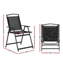 Gardeon Outdoor Chairs Portable Folding Camping Chair Steel Patio Furniture - NuSea