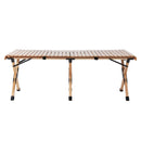 Gardeon Outdoor Furniture Wooden Egg Roll Picnic Table Camping Desk 120CM - NuSea