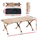 Gardeon Outdoor Furniture Wooden Egg Roll Picnic Table Camping Desk 120CM - NuSea