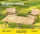 Gardeon Outdoor Furniture Wooden Egg Roll Picnic Table Camping Desk 120CM - NuSea