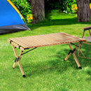 Gardeon Outdoor Furniture Wooden Egg Roll Picnic Table Camping Desk 90CM - NuSea