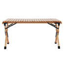 Gardeon Outdoor Furniture Wooden Egg Roll Picnic Table Camping Desk 90CM - NuSea