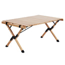 Gardeon Outdoor Furniture Wooden Egg Roll Picnic Table Camping Desk 90CM - NuSea