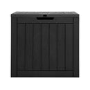 Gardeon Outdoor Storage Box 118L Container Lockable Indoor Garden Toy Tool Shed Black - NuSea