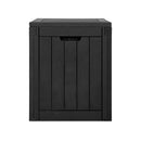 Gardeon Outdoor Storage Box 118L Container Lockable Indoor Garden Toy Tool Shed Black - NuSea