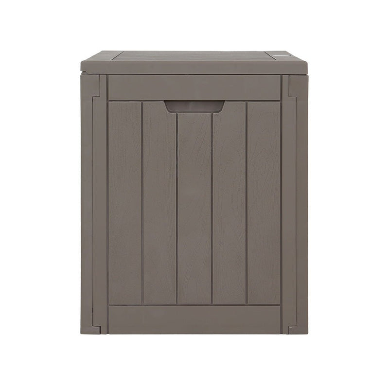 Gardeon Outdoor Storage Box 118L Container Lockable Indoor Garden Toy Tool Shed Grey - NuSea