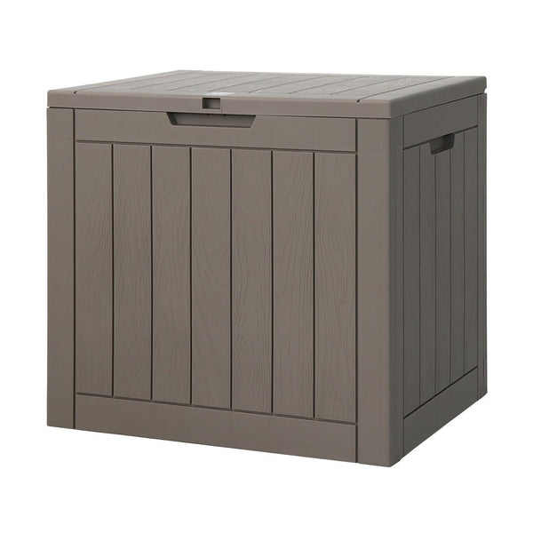 Gardeon Outdoor Storage Box 118L Container Lockable Indoor Garden Toy Tool Shed Grey - NuSea