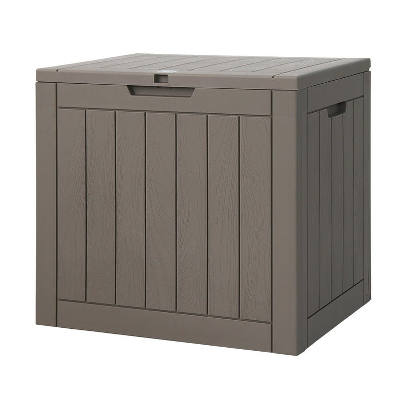 Gardeon Outdoor Storage Box 118L Container Lockable Indoor Garden Toy Tool Shed Grey - NuSea